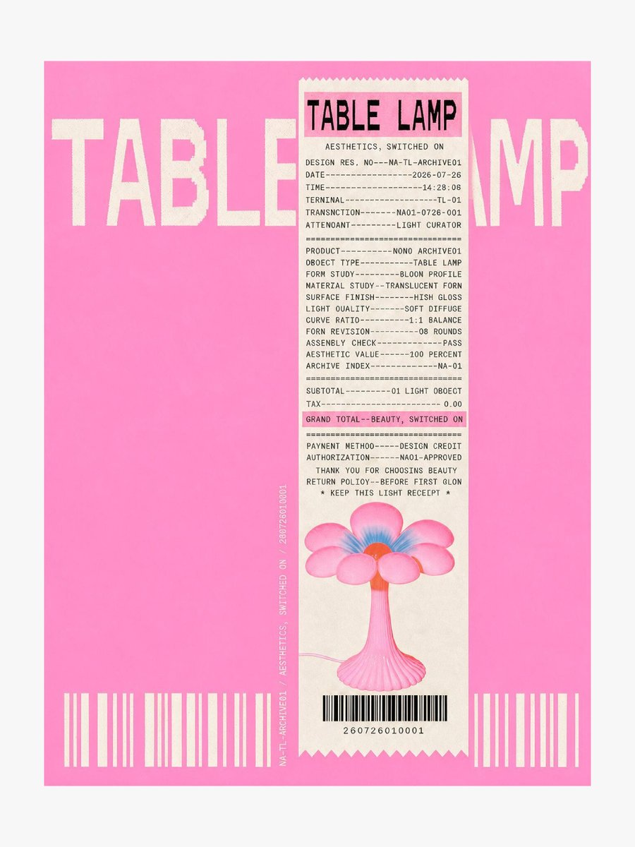 Bold Thermal Receipt Lamp Poster