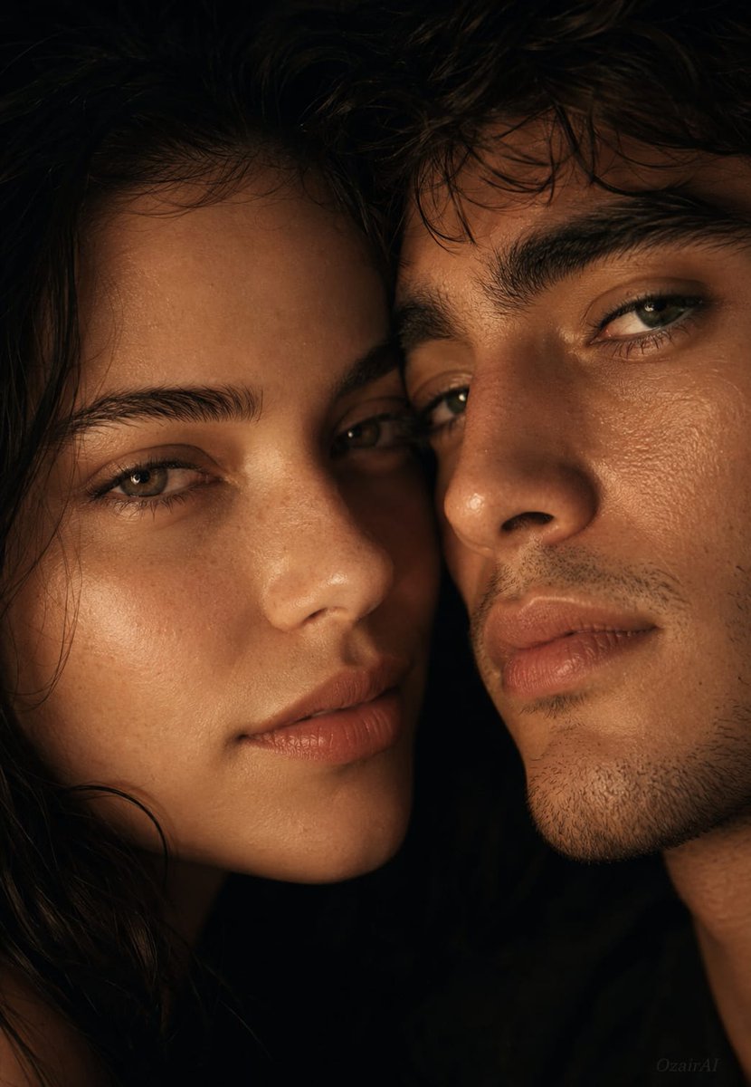 Intimate Cinematic Couple Skin Portrait