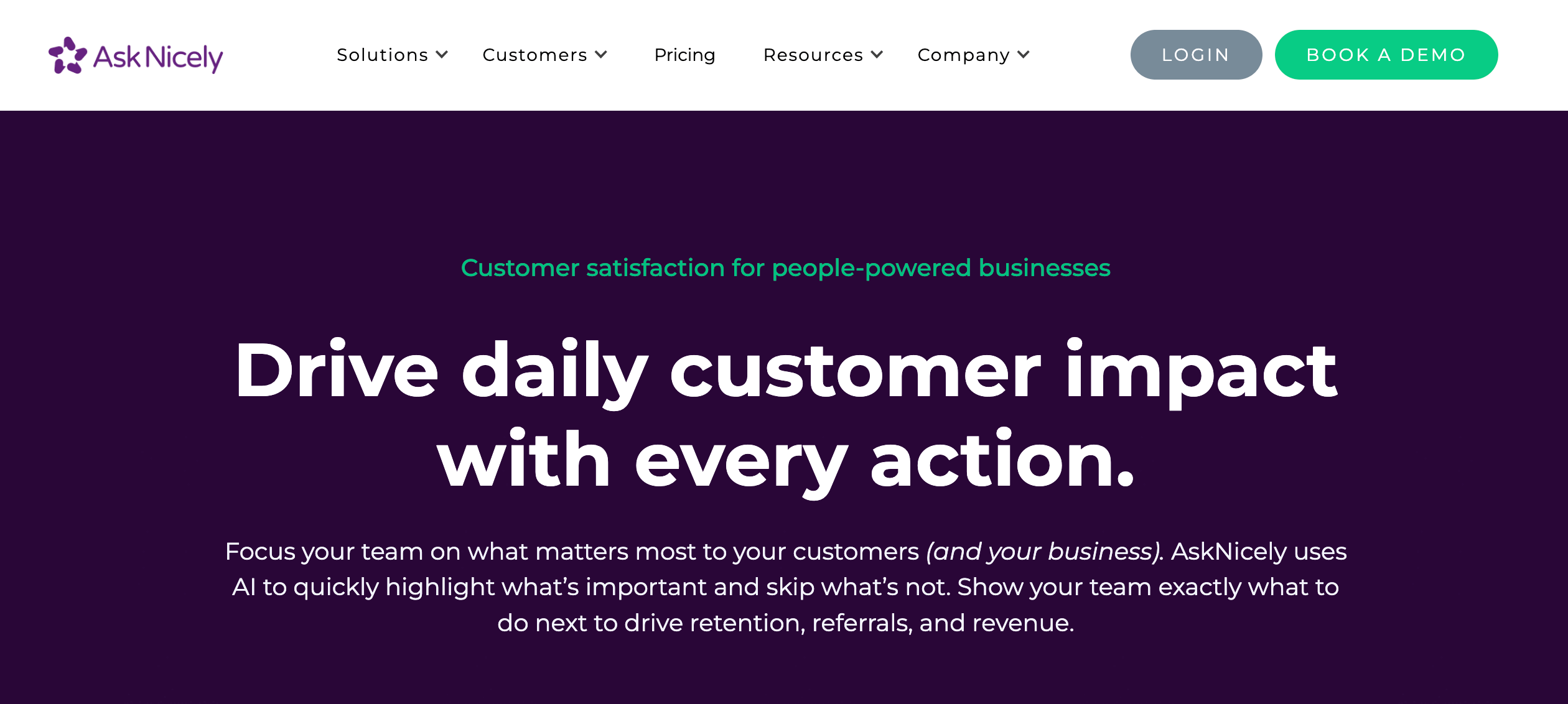 asknicely cx management software