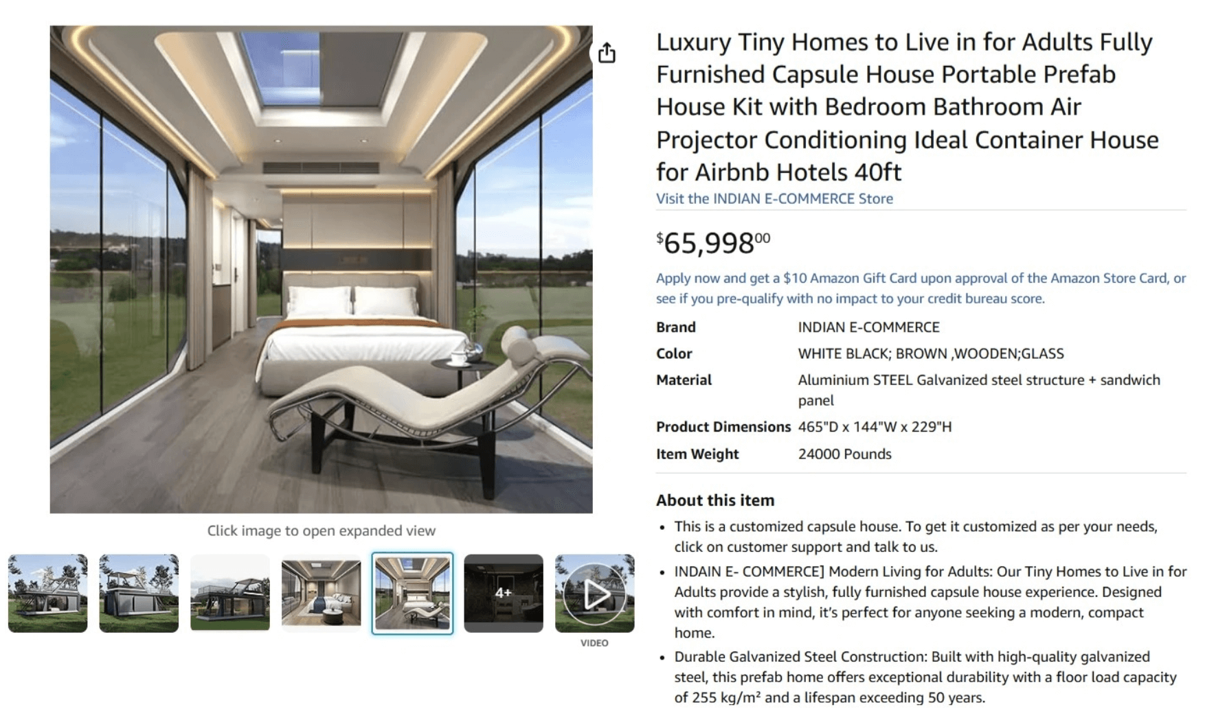 luxury tiny house's amazon picture