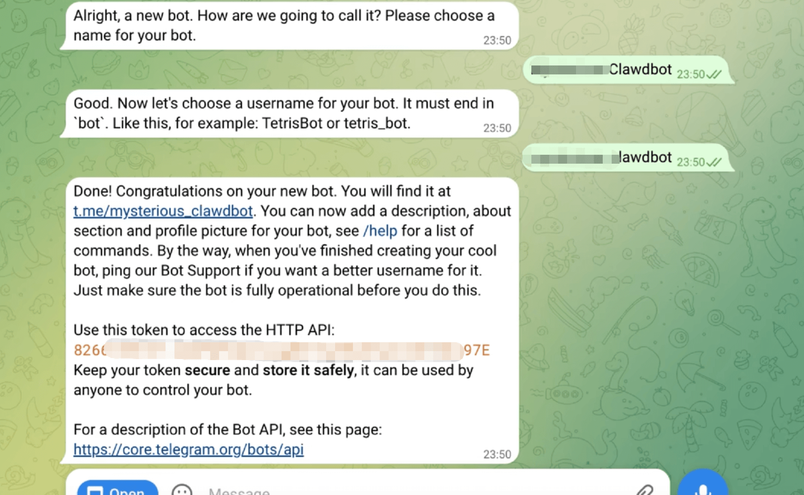 get telegram api key