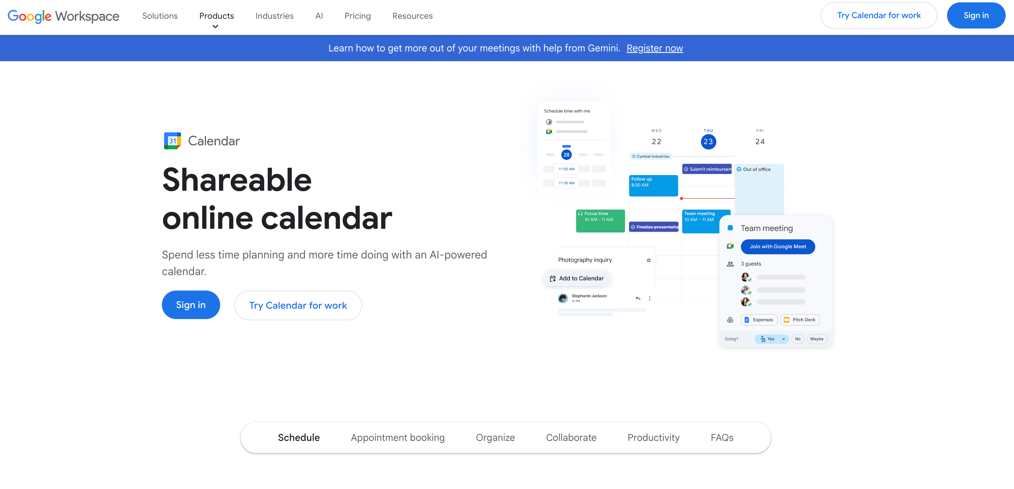 google calendar