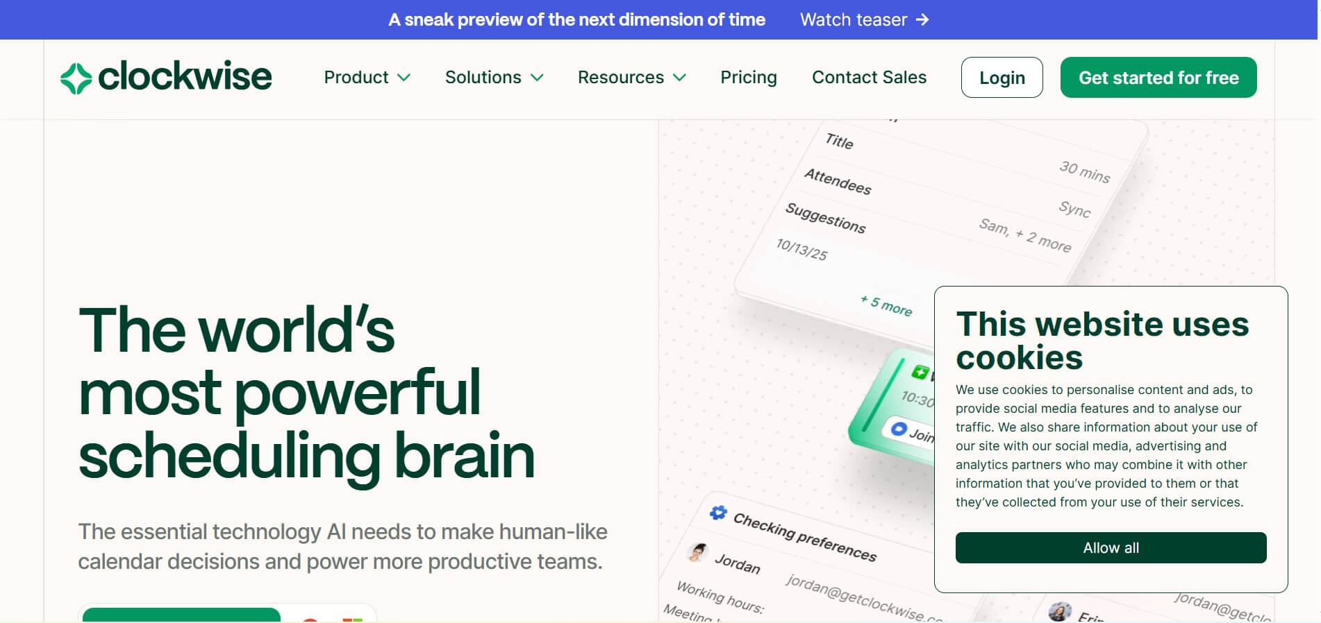 best AI scheduling assistants Clockwise