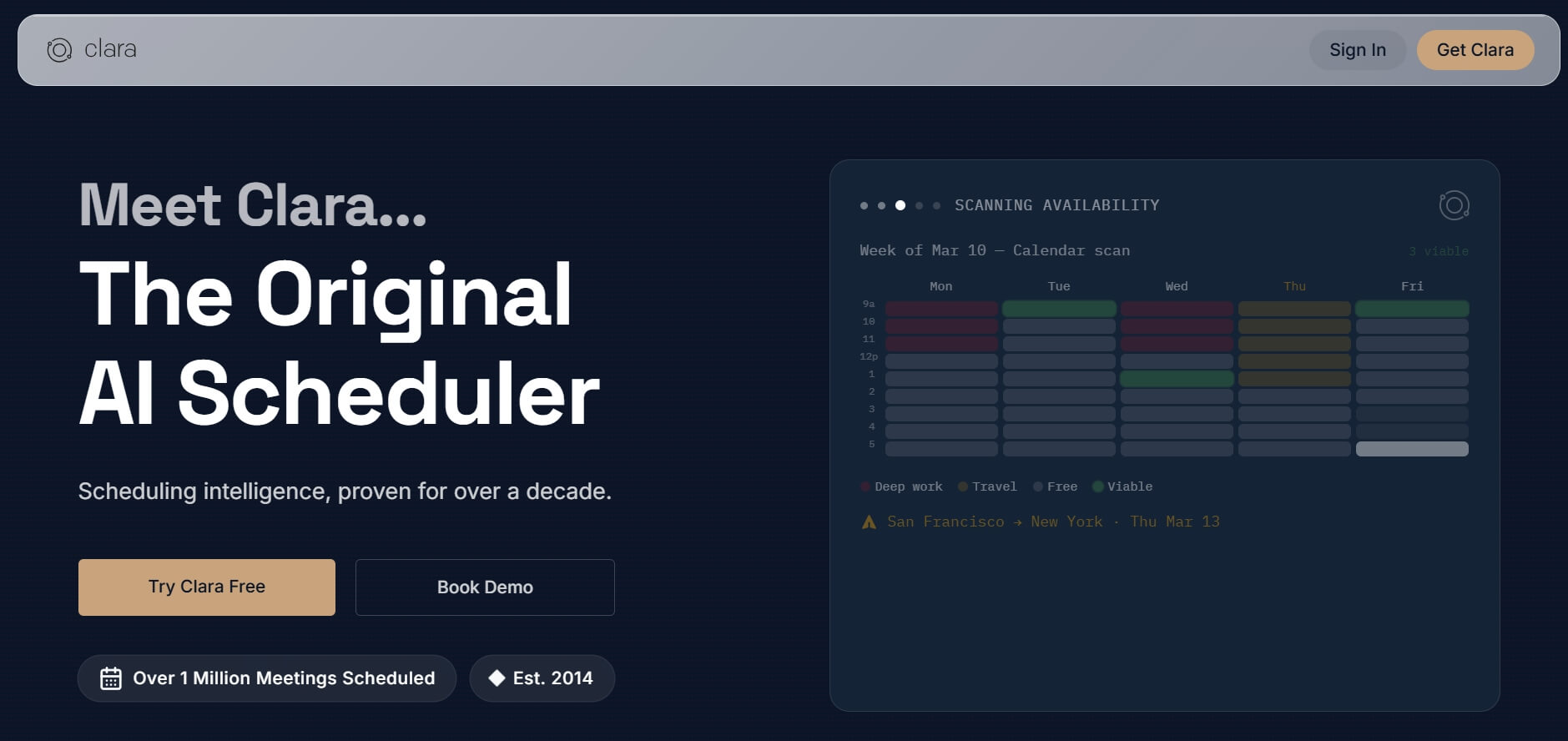 best AI scheduling assistants Clara