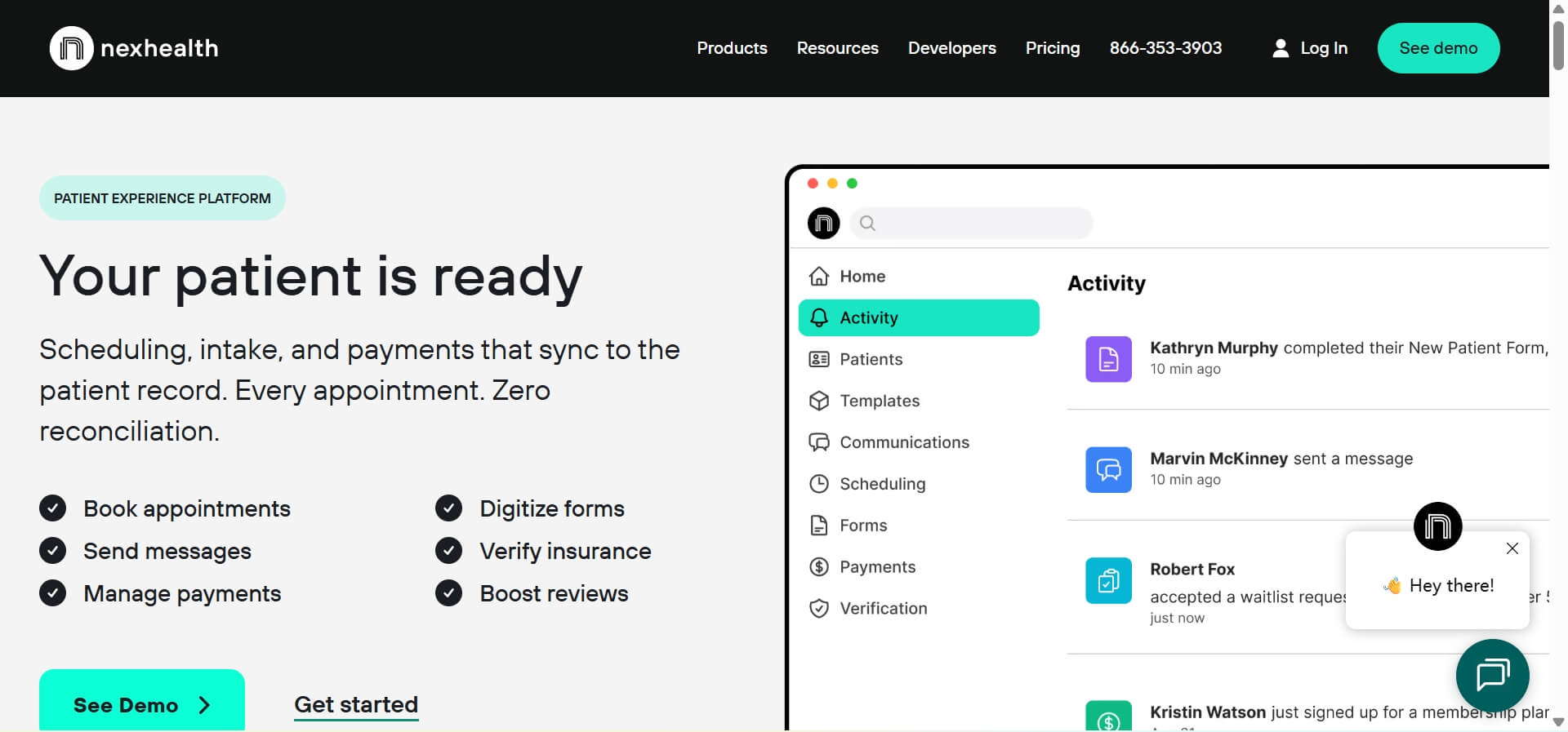 best AI scheduling assistants NexHealth