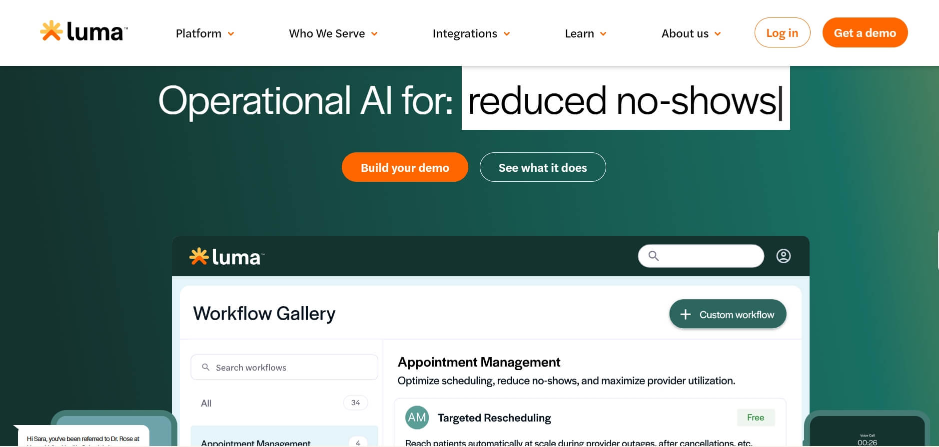 best AI medical receptionist Luma Health