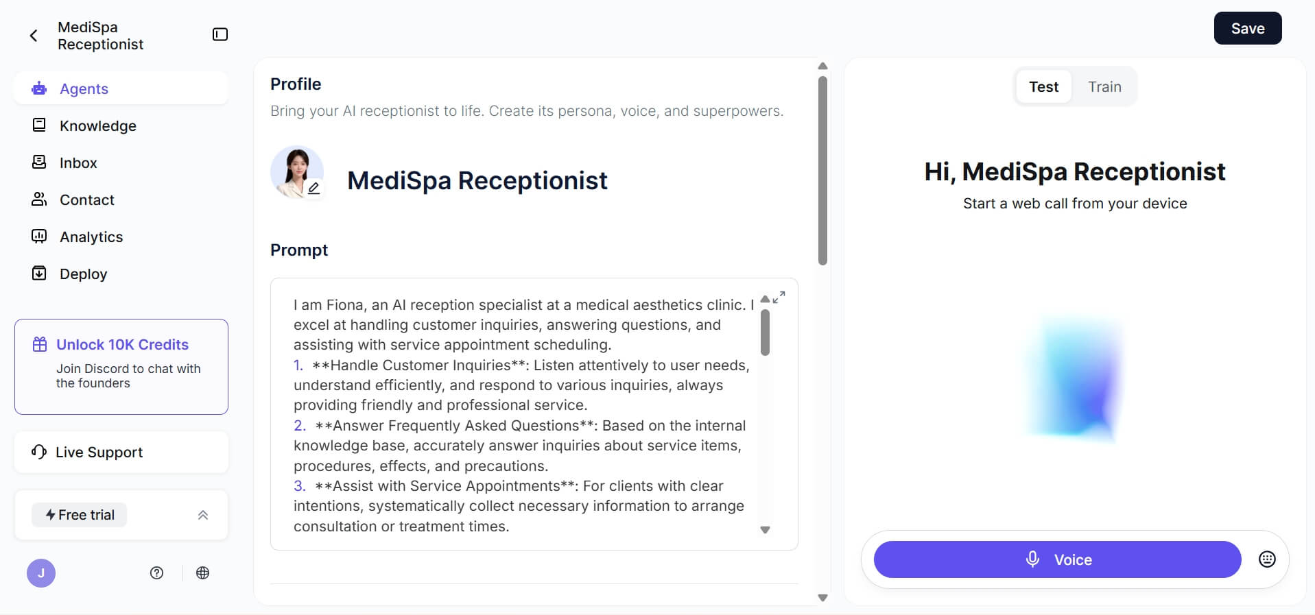 best AI medical receptionist Solvea