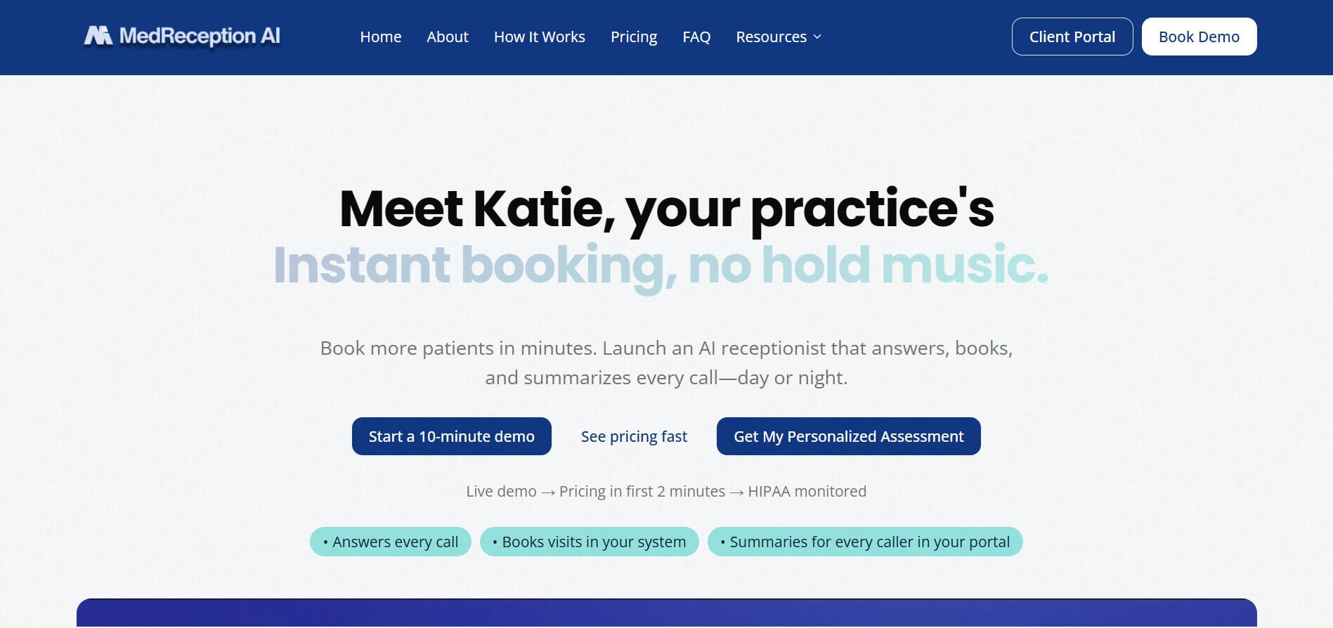 best AI receptionist for small business MedReception AI