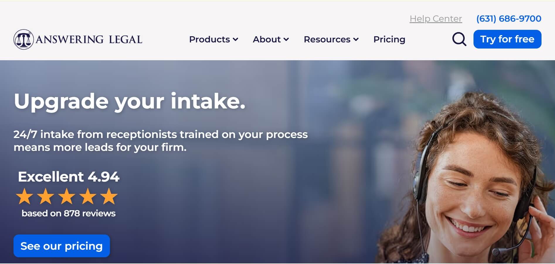 best AI receptionist for small business Answering Legal