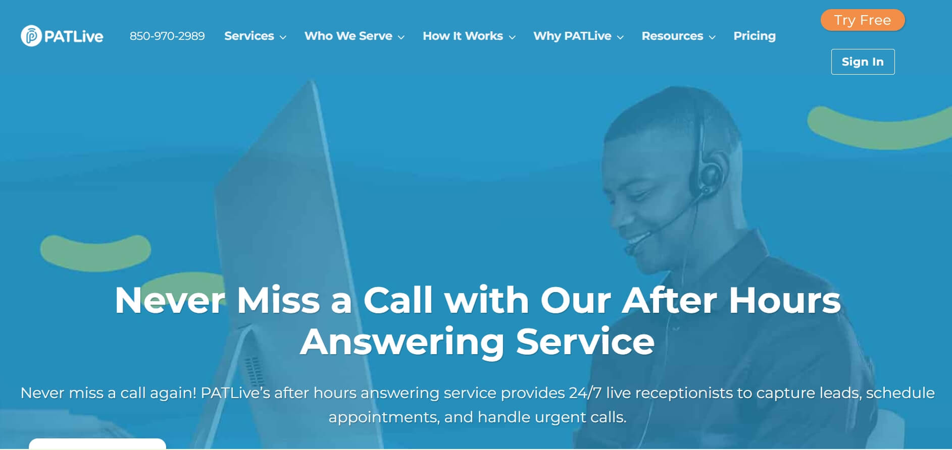best after hours answering service PATLive