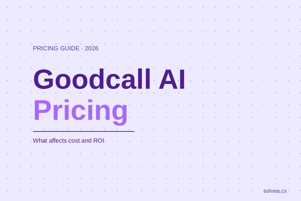 Goodcall AI Receptionist Pricing: What to Expect in 2026