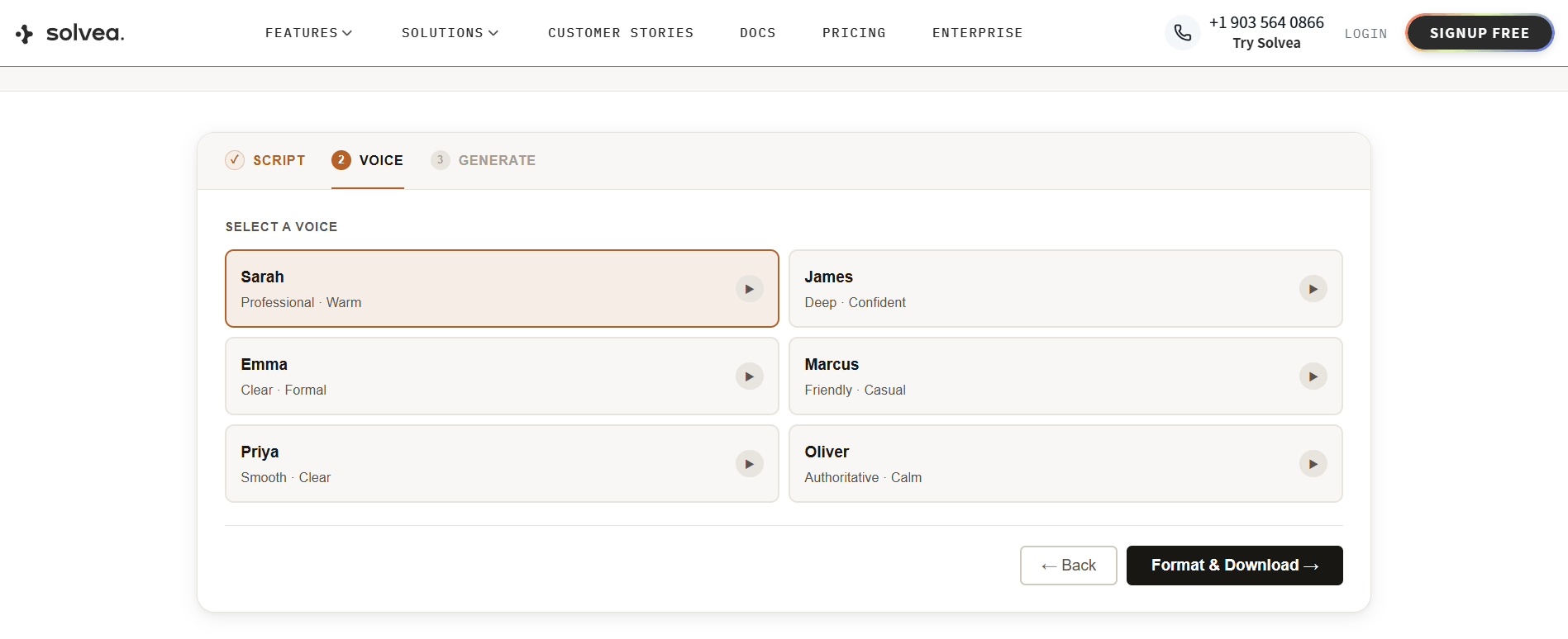 select a voice for voicemail greeting
