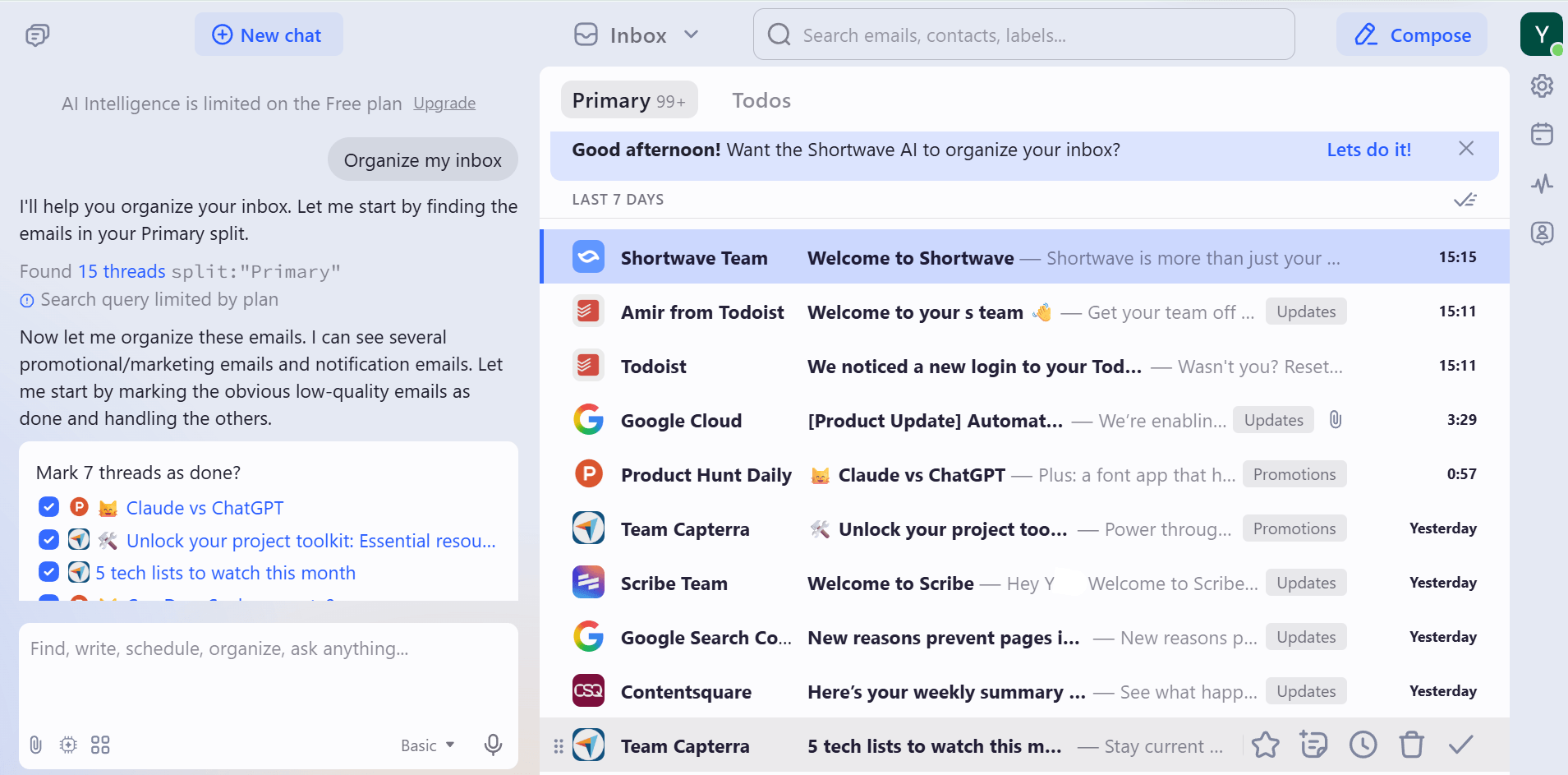Shortware AI assistant