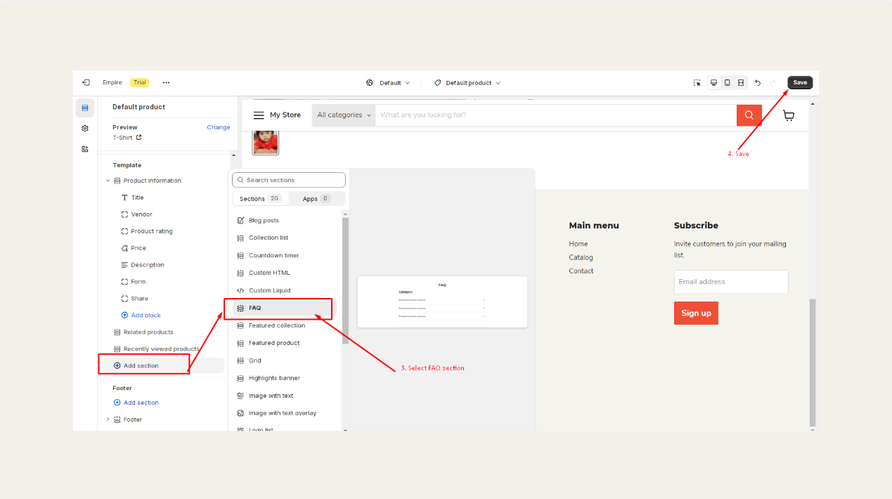 add FAQ and save