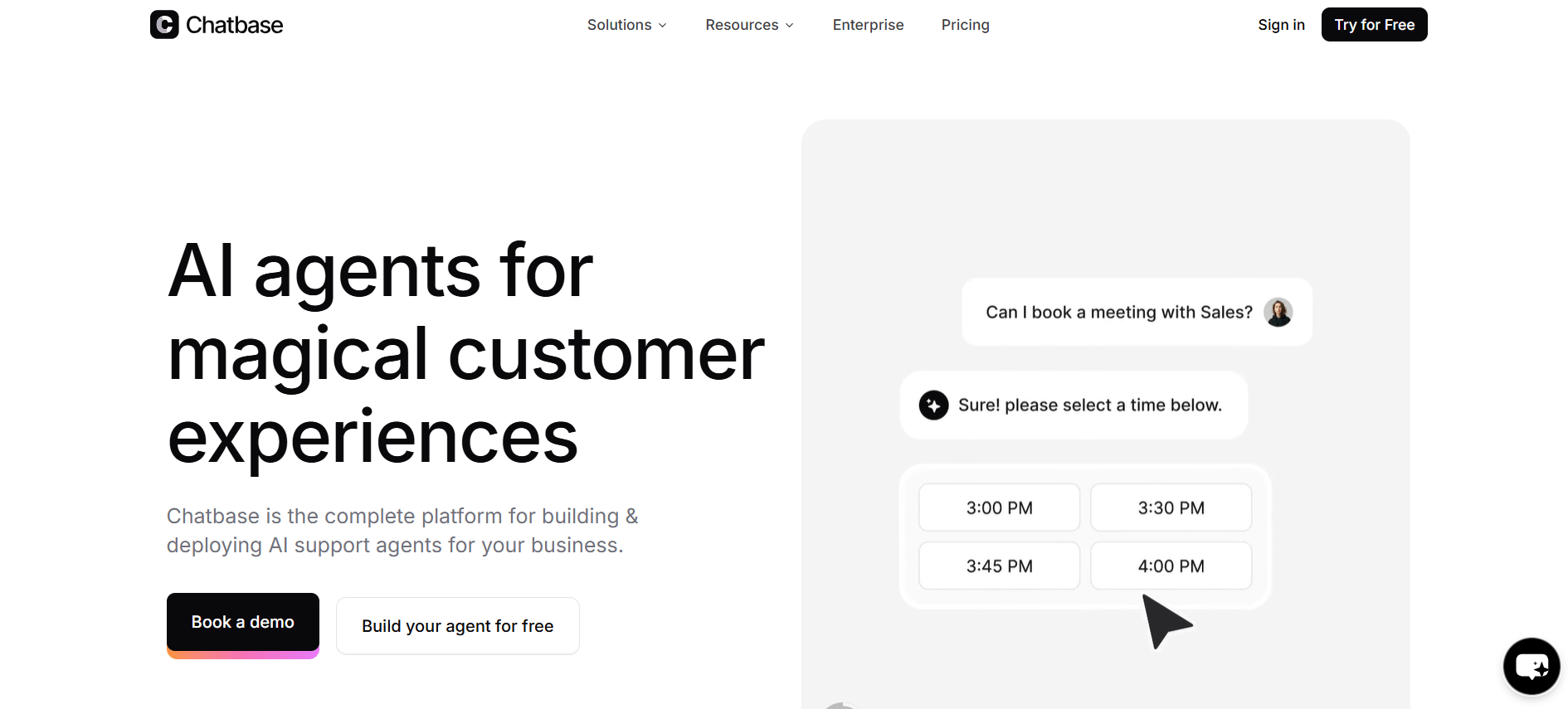 Chatbase no-code AI chatbot trained on your documents for SMBs, agencies, and  startups, $40 per month