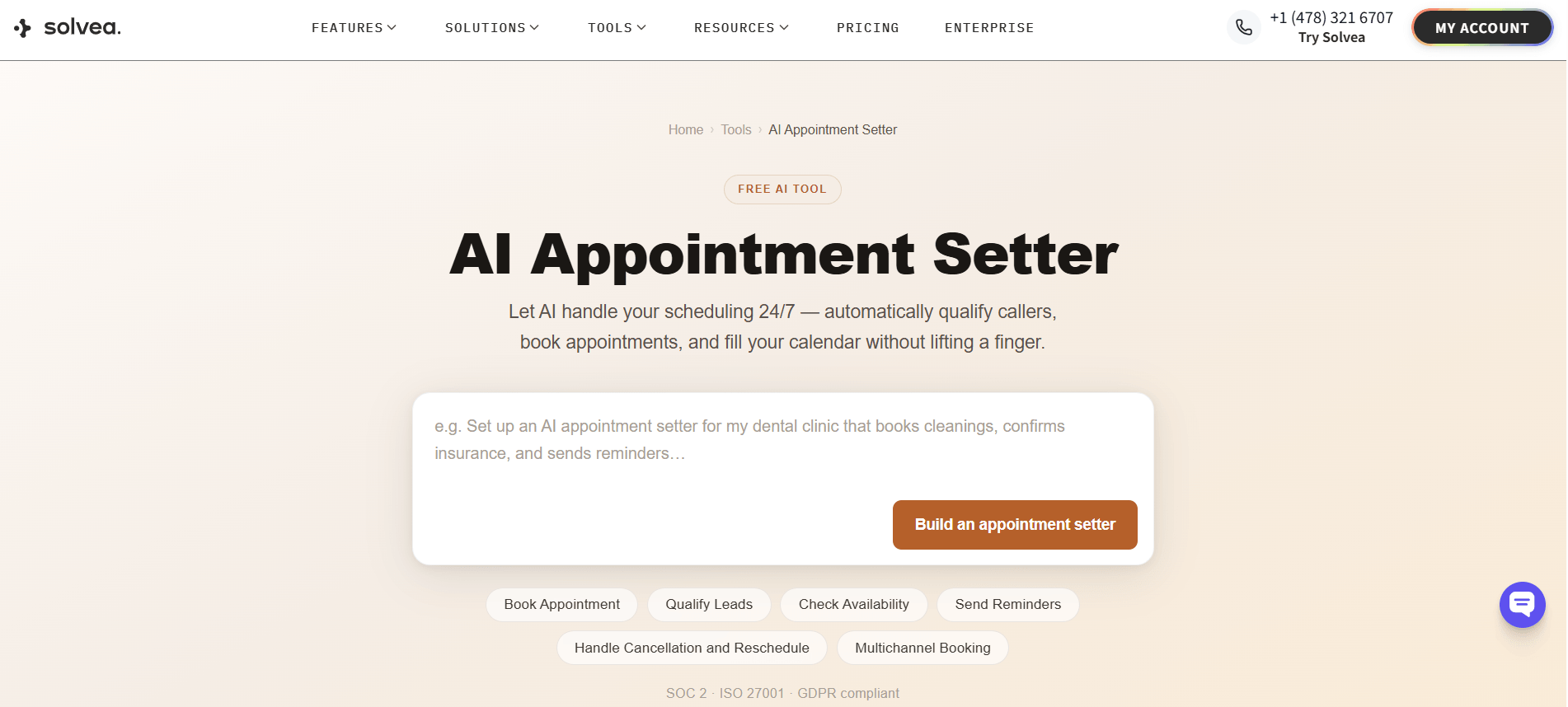 Solvea fits in appointment scheduling