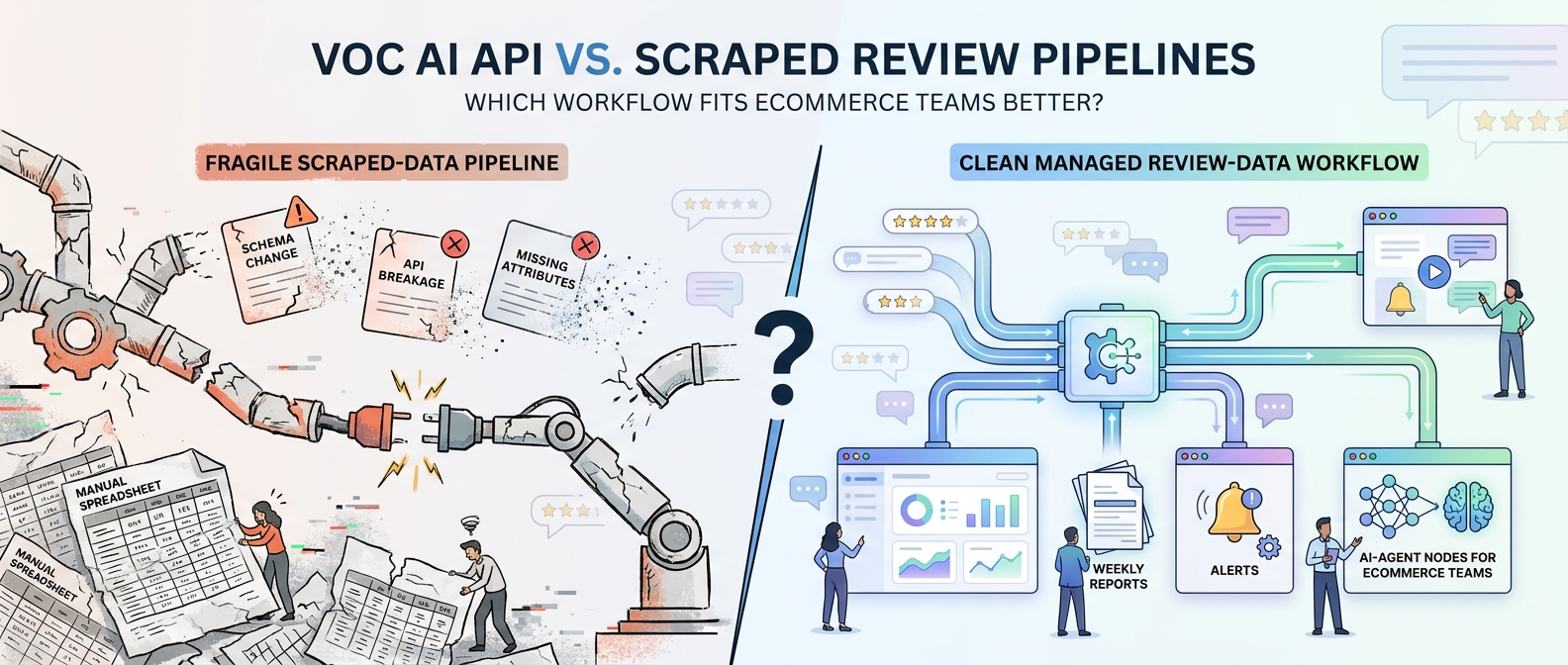 amazon review api comparison between scrapers and managed review workflows for ecommerce teams