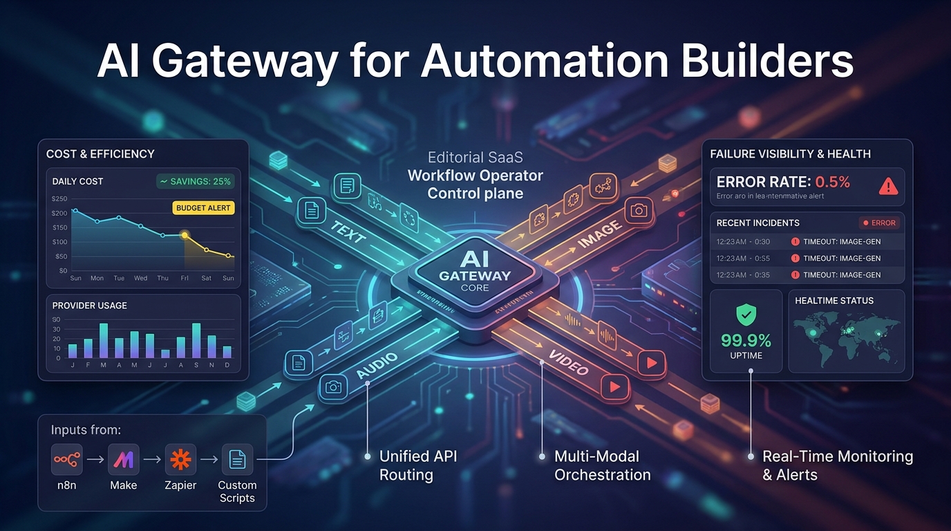 AI Gateway para constructores de automatizaciones: enrutamiento de fallback, visibilidad de costos y una sola URL base