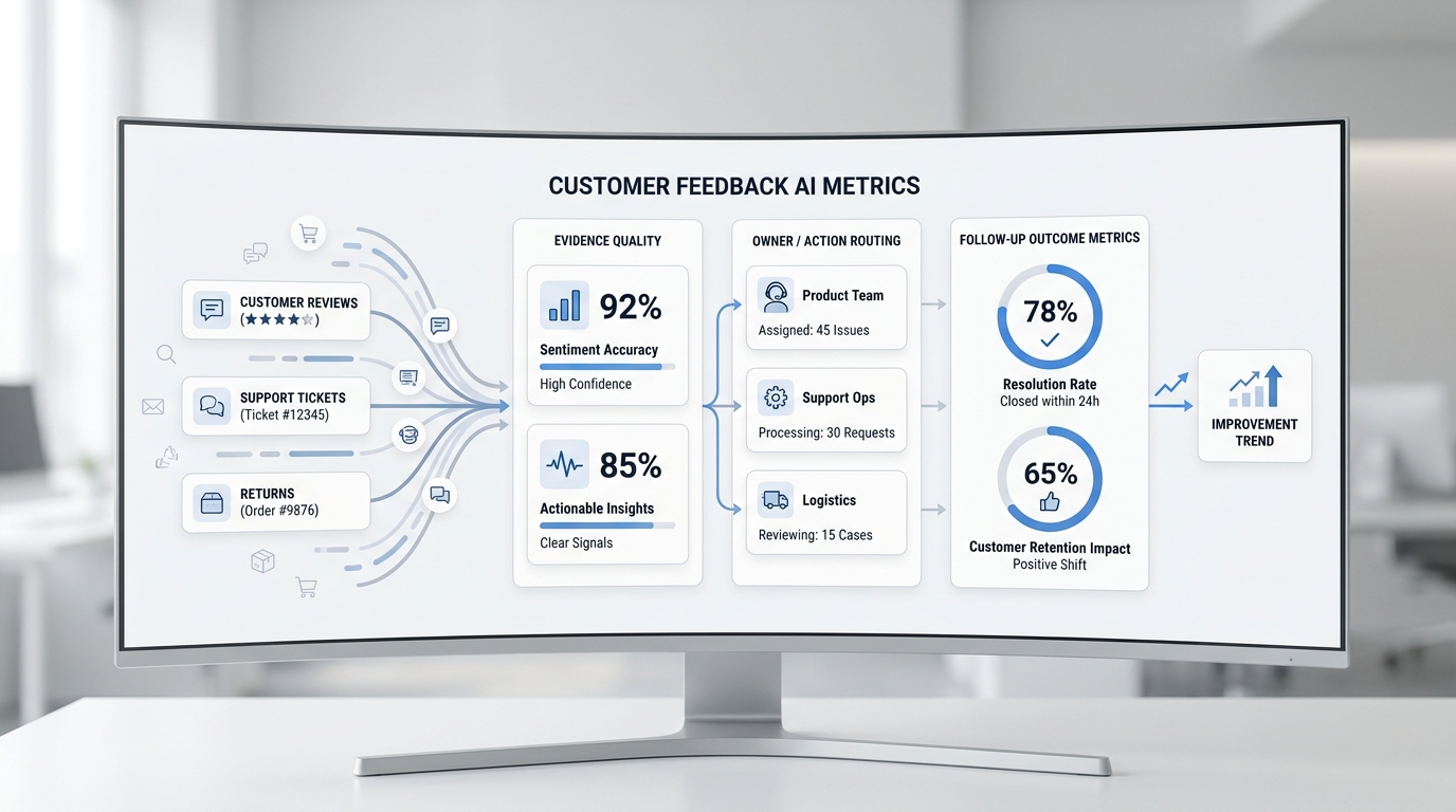 Customer Feedback AI Metrics That Actually Matter:别只看摘要,要看闭环指标