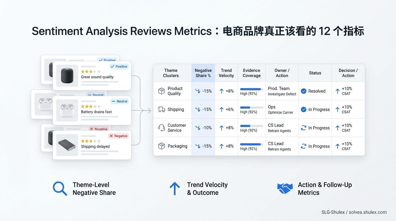 Sentiment Analysis Reviews Metrics:电商品牌真正该看的 12 个指标