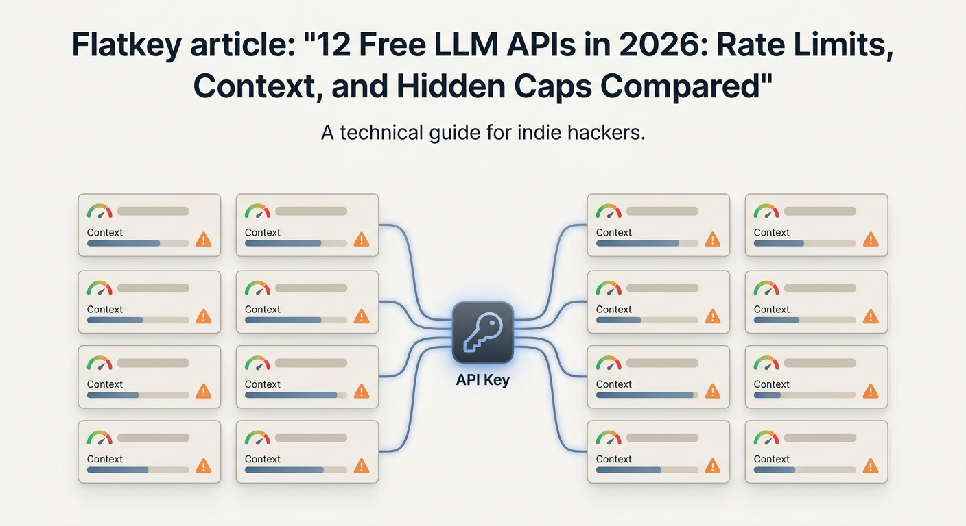 12 kostenlose LLM-APIs in 2026: Rate Limits, Kontext und versteckte Limits im Vergleich