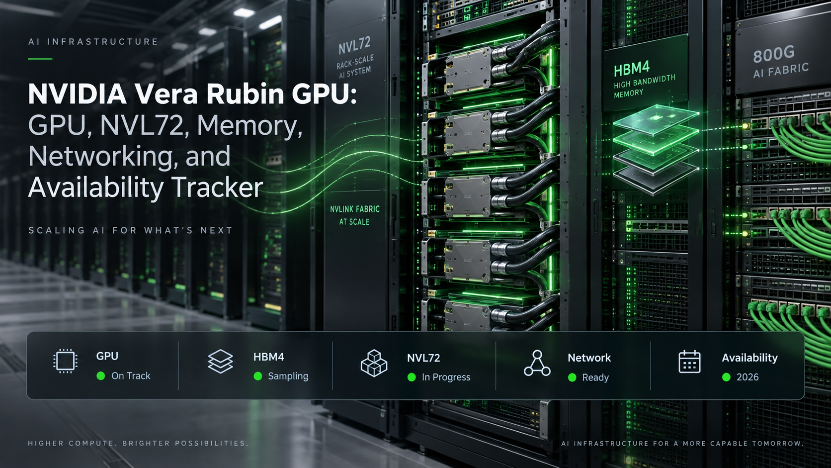 GPU NVIDIA Vera Rubin: Pelacak GPU, NVL72, Memori, Jaringan, dan Ketersediaan